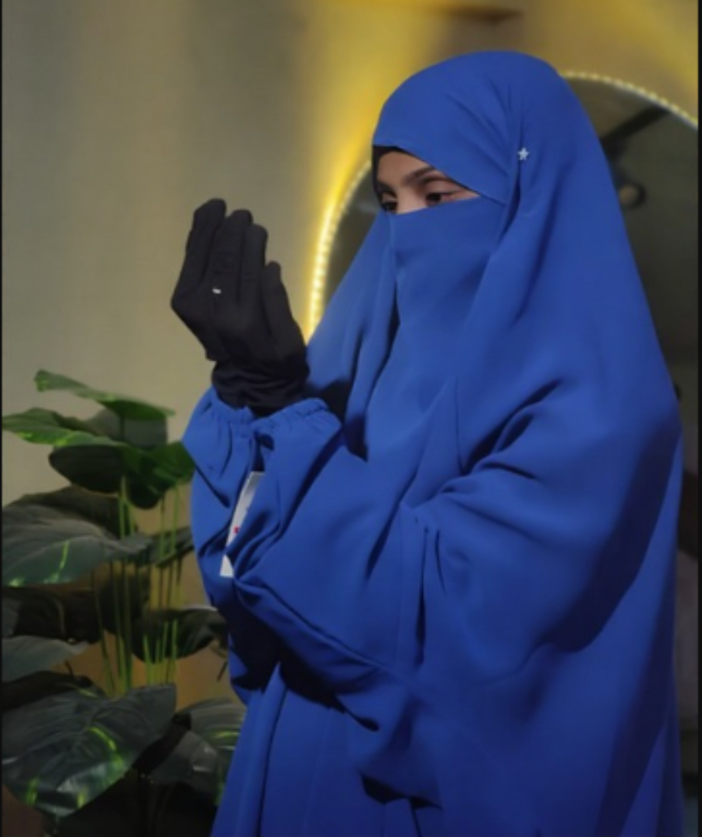 The Crimson Veil Abaya