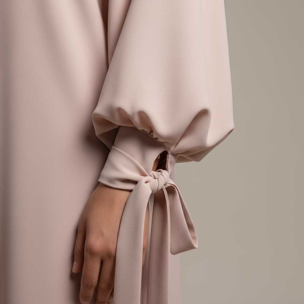 Blush Serenity Tie Abaya